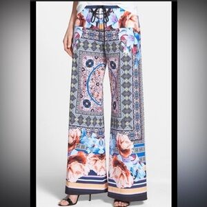 Clover Canyon Byzantine Scarf Wide Leg Printed Pants M